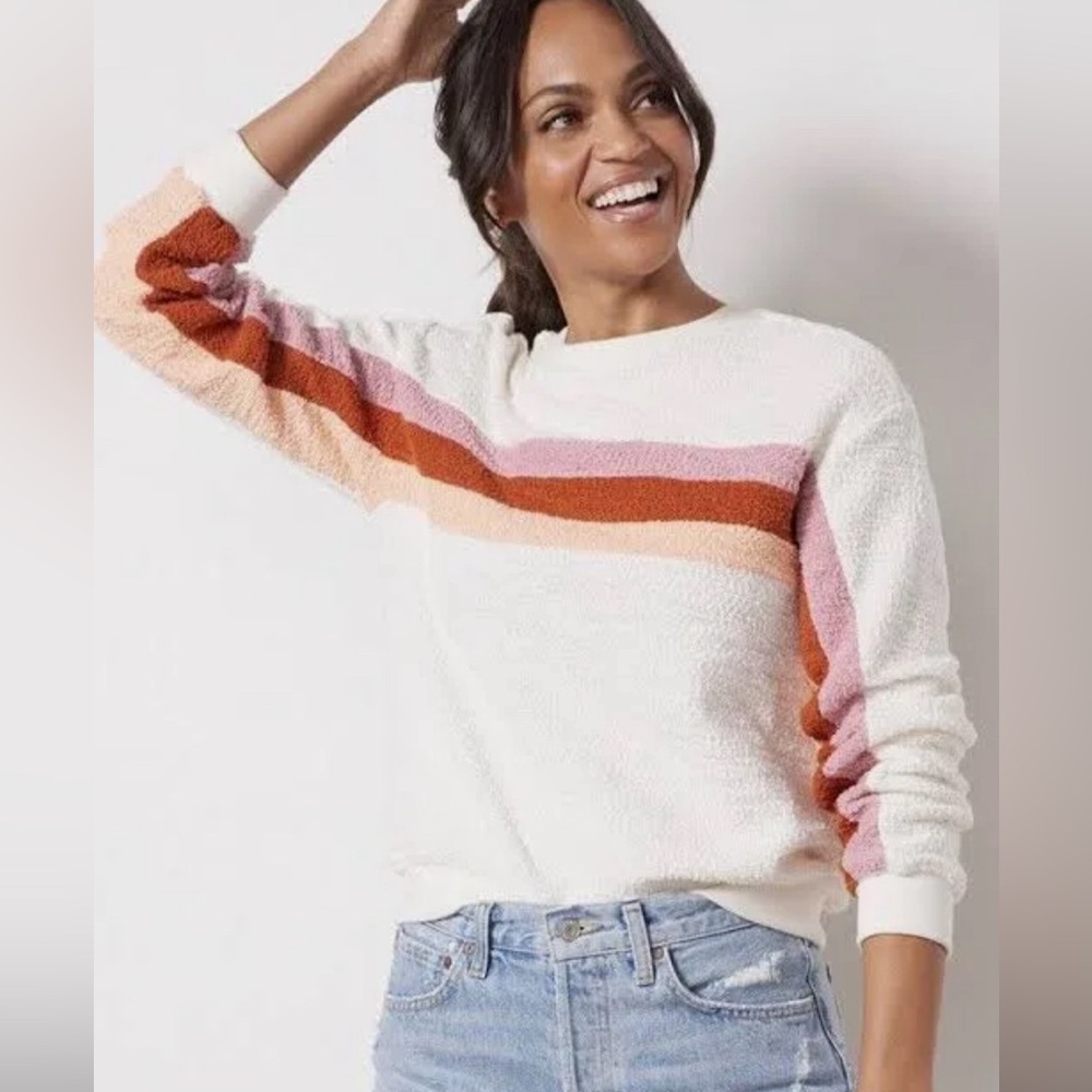 Faherty Vista Striped Sweatshirt
